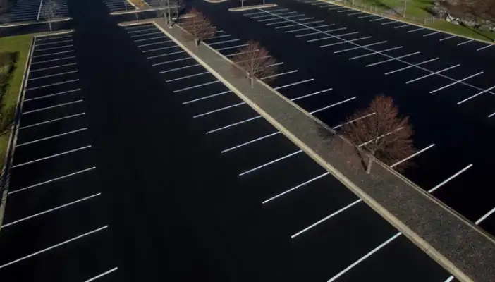 concrete asphalt parking lot