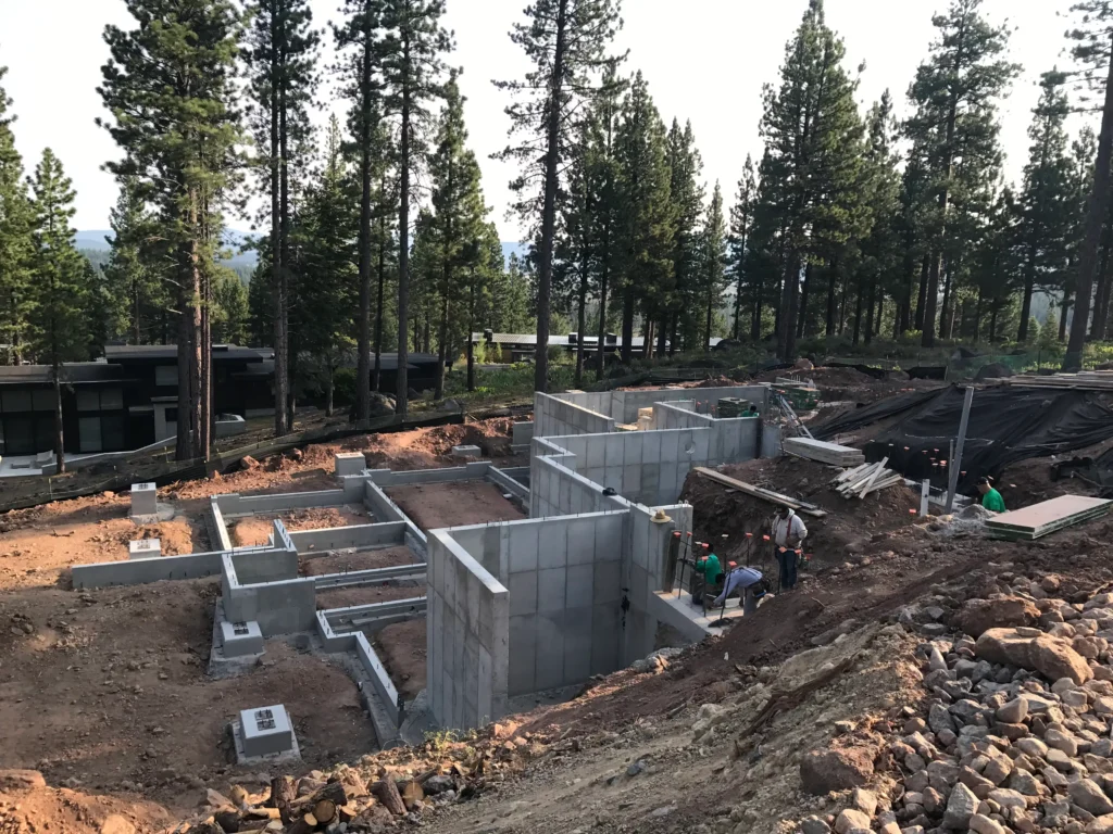 Concrete construction project