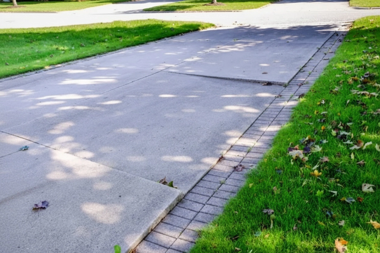 Damaged concrete lifted slab
